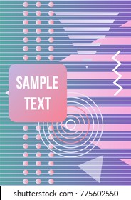 Minimum geometric coverage. Modern abstract cover from elements of style bauhaus, memphis and hipster. Modern design of posters, presentations and banners. Vector illustration.