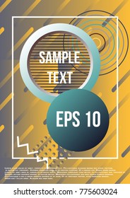 Minimum geometric coverage. Modern abstract cover from elements of style bauhaus, memphis and hipster. Modern design of posters, presentations and banners. Vector illustration.