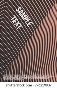 Minimum geometric coverage. Modern abstract cover from vector abstract lines. The future template for decorating the background of albums, business brochures, banner, poster.