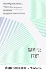 Minimum geometric coverage. Modern abstract cover from vector abstract lines. The future template for decorating the background of albums, business brochures, banner, poster.