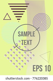 Minimum geometric coverage. Modern abstract cover from vector geometric shapes and patterns. The future template for the design of the background of albums, business brochures, banner, poster.
