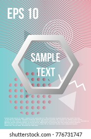 Minimum geometric coverage. Modern abstract cover from elements of style bauhaus, memphis and hipster. Modern design of posters, presentations and banners. Vector illustration.