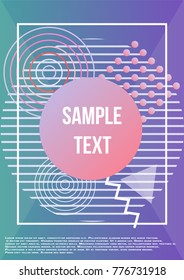 Minimum geometric coverage. Modern abstract cover from elements of style bauhaus, memphis and hipster. Modern design of posters, presentations and banners. Vector illustration.