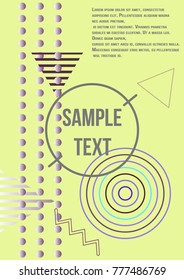 Minimum geometric coverage. Modern abstract cover from vector geometric shapes and patterns. The future template for the design of the background of albums, business brochures, banner, poster.