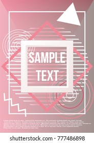 Minimum geometric coverage. Modern abstract cover from elements of style bauhaus, memphis and hipster. Modern design of posters, presentations and banners. Vector illustration.