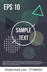 Minimum geometric coverage. Modern abstract cover from vector geometric shapes and patterns. The future template for the design of the background of albums, business brochures, banner, poster.