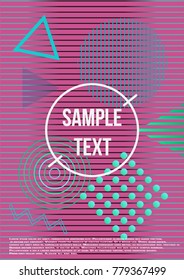 Minimum geometric coverage. Modern abstract cover from vector geometric shapes and patterns. The future template for the design of the background of albums, business brochures, banner, poster.