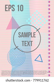 Minimum geometric coverage. Modern abstract cover from vector geometric shapes and patterns. The future template for the design of the background of albums, business brochures, banner, poster.