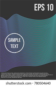 Minimum geometric coverage. Modern abstract cover from vector abstract lines. The future template for decorating the background of albums, business brochures, banner, poster.