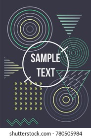 Minimum geometric coverage. Modern abstract cover from vector geometric shapes and patterns. The future template for the design of the background of albums, business brochures, banner, poster.