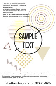 Minimum geometric coverage. Modern abstract cover from vector geometric shapes and patterns. The future template for the design of the background of albums, business brochures, banner, poster.