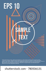 Minimum geometric coverage. Modern abstract cover from vector geometric shapes and patterns. The future template for the design of the background of albums, business brochures, banner, poster.