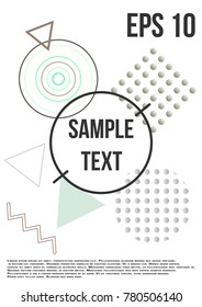 Minimum geometric coverage. Modern abstract cover from vector geometric shapes and patterns. The future template for the design of the background of albums, business brochures, banner, poster.