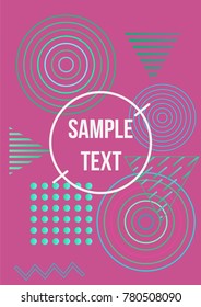 Minimum geometric coverage. Modern abstract cover from vector geometric shapes and patterns. The future template for the design of the background of albums, business brochures, banner, poster.
