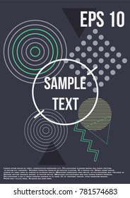 Minimum geometric coverage. Modern abstract cover from vector geometric shapes and patterns. The future template for the design of the background of albums, business brochures, banner, poster.