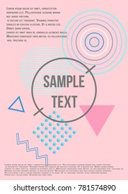 Minimum geometric coverage. Modern abstract cover from vector geometric shapes and patterns. The future template for the design of the background of albums, business brochures, banner, poster.