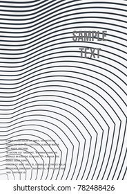 Minimum geometric coverage. Modern abstract cover from vector abstract lines. The future template for decorating the background of albums, business brochures, banner, poster.