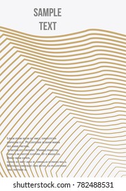 Minimum geometric coverage. Modern abstract cover from vector abstract lines. The future template for decorating the background of albums, business brochures, banner, poster.