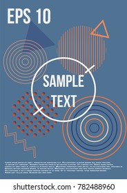 Minimum geometric coverage. Modern abstract cover from vector geometric shapes and patterns. The future template for the design of the background of albums, business brochures, banner, poster.