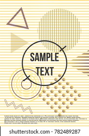 Minimum geometric coverage. Modern abstract cover from vector geometric shapes and patterns. The future template for the design of the background of albums, business brochures, banner, poster.