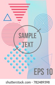 Minimum geometric coverage. Modern abstract cover from vector geometric shapes and patterns. The future template for the design of the background of albums, business brochures, banner, poster.