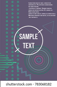 Minimum geometric coverage. Modern abstract cover from vector geometric shapes and patterns. The future template for the design of the background of albums, business brochures, banner, poster.