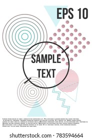 Minimum geometric coverage. Modern abstract cover from vector geometric shapes and patterns. The future template for the design of the background of albums, business brochures, banner, poster.