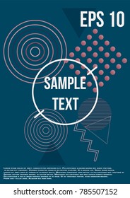Minimum geometric coverage. Modern abstract cover from vector geometric shapes and patterns. The future template for the design of the background of albums, business brochures, banner, poster.