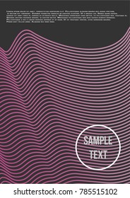 Minimum geometric coverage. Modern abstract cover from vector abstract lines. The future template for decorating the background of albums, business brochures, banner, poster.