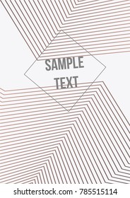 Minimum geometric coverage. Modern abstract cover from vector abstract lines. The future template for decorating the background of albums, business brochures, banner, poster.