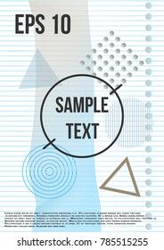 Minimum geometric coverage. Modern abstract cover from vector geometric shapes and patterns. The future template for the design of the background of albums, business brochures, banner, poster.