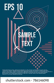 Minimum geometric coverage. Modern abstract cover from vector geometric shapes and patterns. The future template for the design of the background of albums, business brochures, banner, poster.