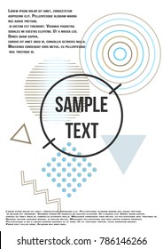 Minimum geometric coverage. Modern abstract cover from vector geometric shapes and patterns. The future template for the design of the background of albums, business brochures, banner, poster.