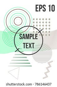 Minimum geometric coverage. Modern abstract cover from vector geometric shapes and patterns. The future template for the design of the background of albums, business brochures, banner, poster.