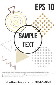 Minimum geometric coverage. Modern abstract cover from vector geometric shapes and patterns. The future template for the design of the background of albums, business brochures, banner, poster.