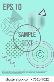 Minimum geometric coverage. Modern abstract cover from vector geometric shapes and patterns. The future template for the design of the background of albums, business brochures, banner, poster.