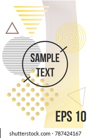 Minimum geometric coverage. Modern abstract cover from vector geometric shapes and patterns. The future template for the design of the background of albums, business brochures, banner, poster.