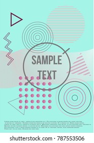 Minimum geometric coverage. Modern abstract cover from vector geometric shapes and patterns. The future template for the design of the background of albums, business brochures, banner, poster.