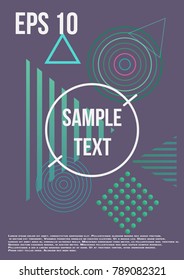 Minimum geometric coverage. Modern abstract cover from vector geometric shapes and patterns. The future template for the design of the background of albums, business brochures, banner, poster.