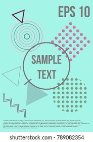 Minimum geometric coverage. Modern abstract cover from vector geometric shapes and patterns. The future template for the design of the background of albums, business brochures, banner, poster.