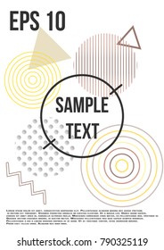 Minimum geometric coverage. Modern abstract cover from vector geometric shapes and patterns. The future template for the design of the background of albums, business brochures, banner, poster.