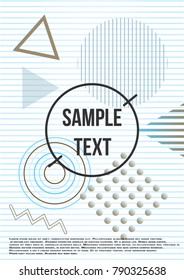 Minimum geometric coverage. Modern abstract cover from vector geometric shapes and patterns. The future template for the design of the background of albums, business brochures, banner, poster.