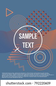 Minimum geometric coverage. Modern abstract cover from vector geometric shapes and patterns. The future template for the design of the background of albums, business brochures, banner, poster.