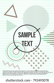 Minimum geometric coverage. Modern abstract cover from vector geometric shapes and patterns. The future template for the design of the background of albums, business brochures, banner, poster.