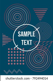 Minimum geometric coverage. Modern abstract cover from vector geometric shapes and patterns. The future template for the design of the background of albums, business brochures, banner, poster.