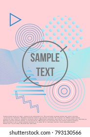 Minimum geometric coverage. Modern abstract cover from vector geometric shapes and patterns. The future template for the design of the background of albums, business brochures, banner, poster.