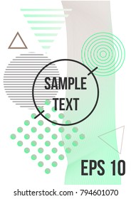 Minimum geometric coverage. Modern abstract cover from vector geometric shapes and patterns. The future template for the design of the background of albums, business brochures, banner, poster.