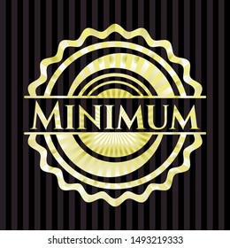 Minimum gold emblem. Vector Illustration. Detailed.