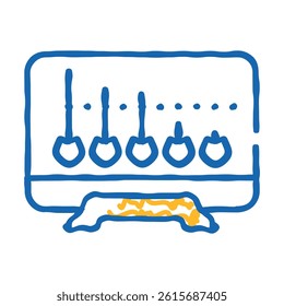 minimum pass rating doodle icon sketch vector. minimum pass rating sign. isolated symbol illustration