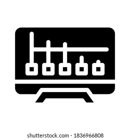 minimum pass rating glyph icon vector. minimum pass rating sign. isolated contour symbol black illustration